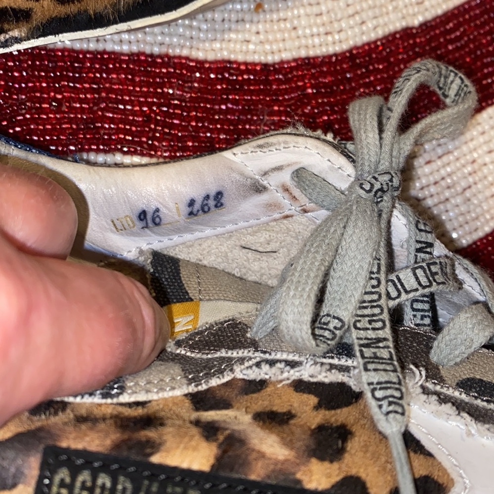 Authentic golden goose with cheetah print and they are numbered limited addition - Picture 2 of 7